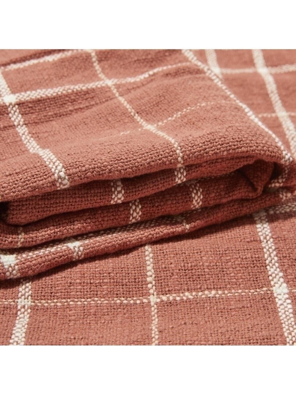 Little Korboose Woven Throw Blanket Rust NWT April Nemeth - Picture 4 of 9